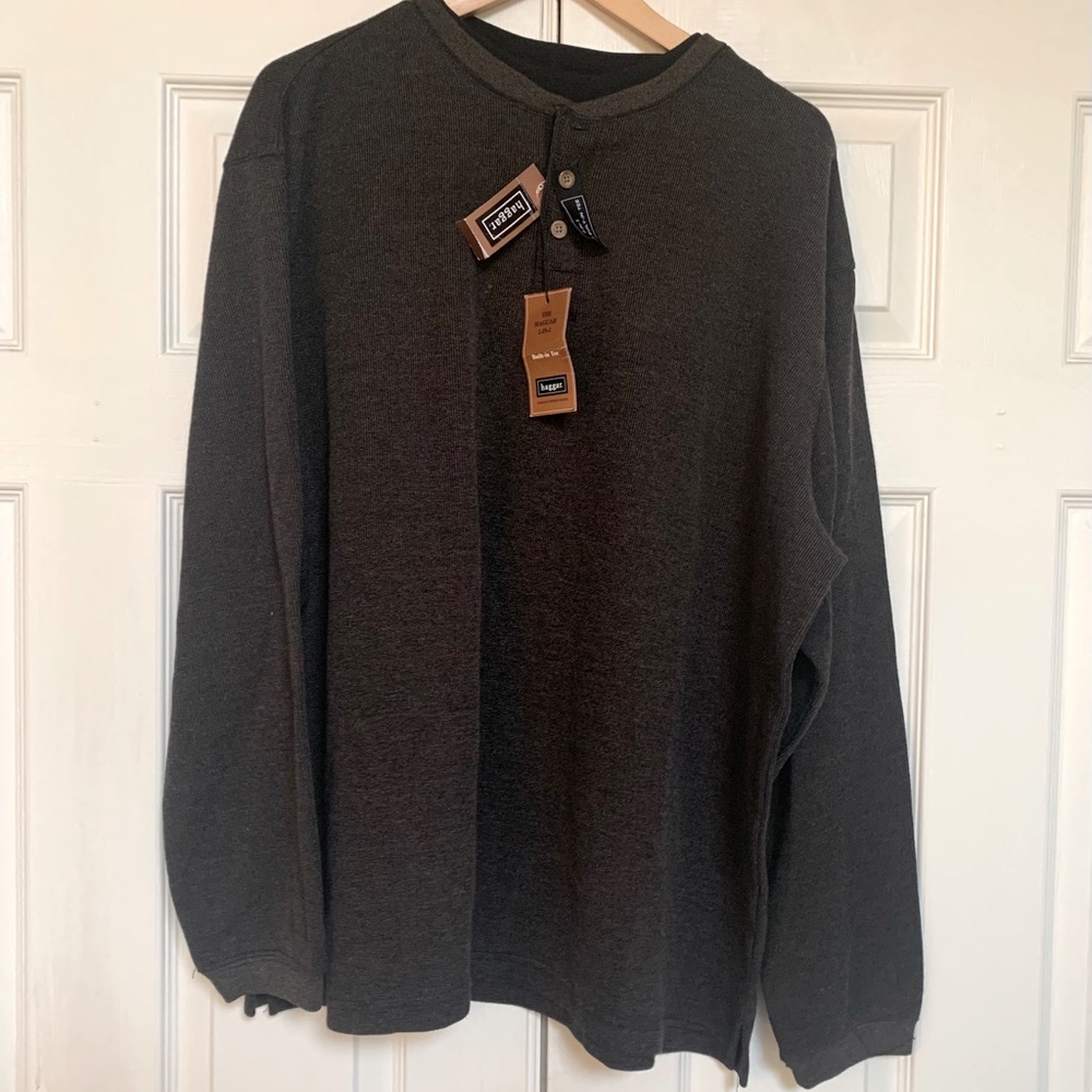 Heavy Henley Sweater Classic Fit Super Warm BNWT